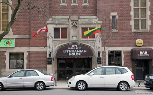 Lithuanian House, music venue in Toronto, at 1573 Bloor St W